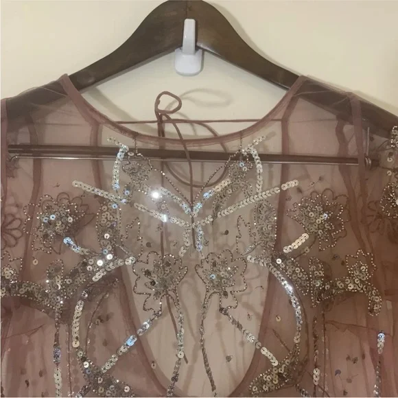 Free People sheer sequin Starlight Maxi Dress - Picture 9 of 11